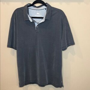 Mens Tommy Bahama Dark Gray Polo Shirt